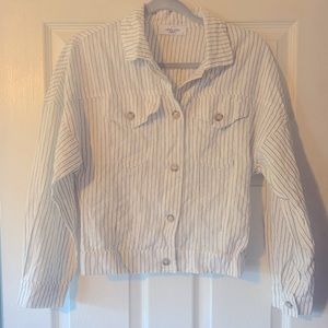 Carly Jean white button jacket